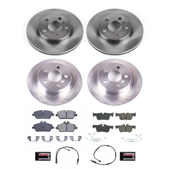 PowerStop OE Stock Replacement Low-Dust Ceramic Brake Pad and Rotor Kit