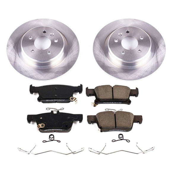 PowerStop OE Stock Replacement Low-Dust Ceramic Brake Pad and Rotor Kit