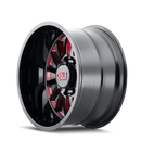 20x12 Cali Off-Road 9110 Summit Black Milled Prism Red 8x180 ET-51 Wheel