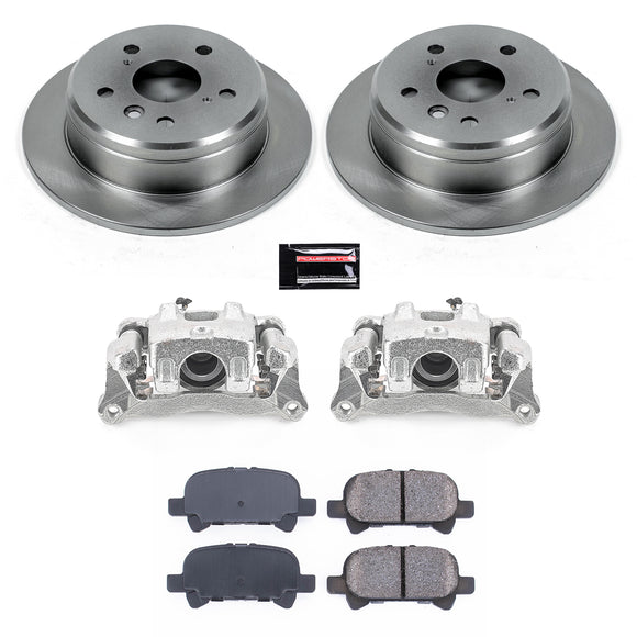 PowerStop OE Stock Replacement Low-Dust Ceramic Brake Pad, Rotor and Caliper Kit