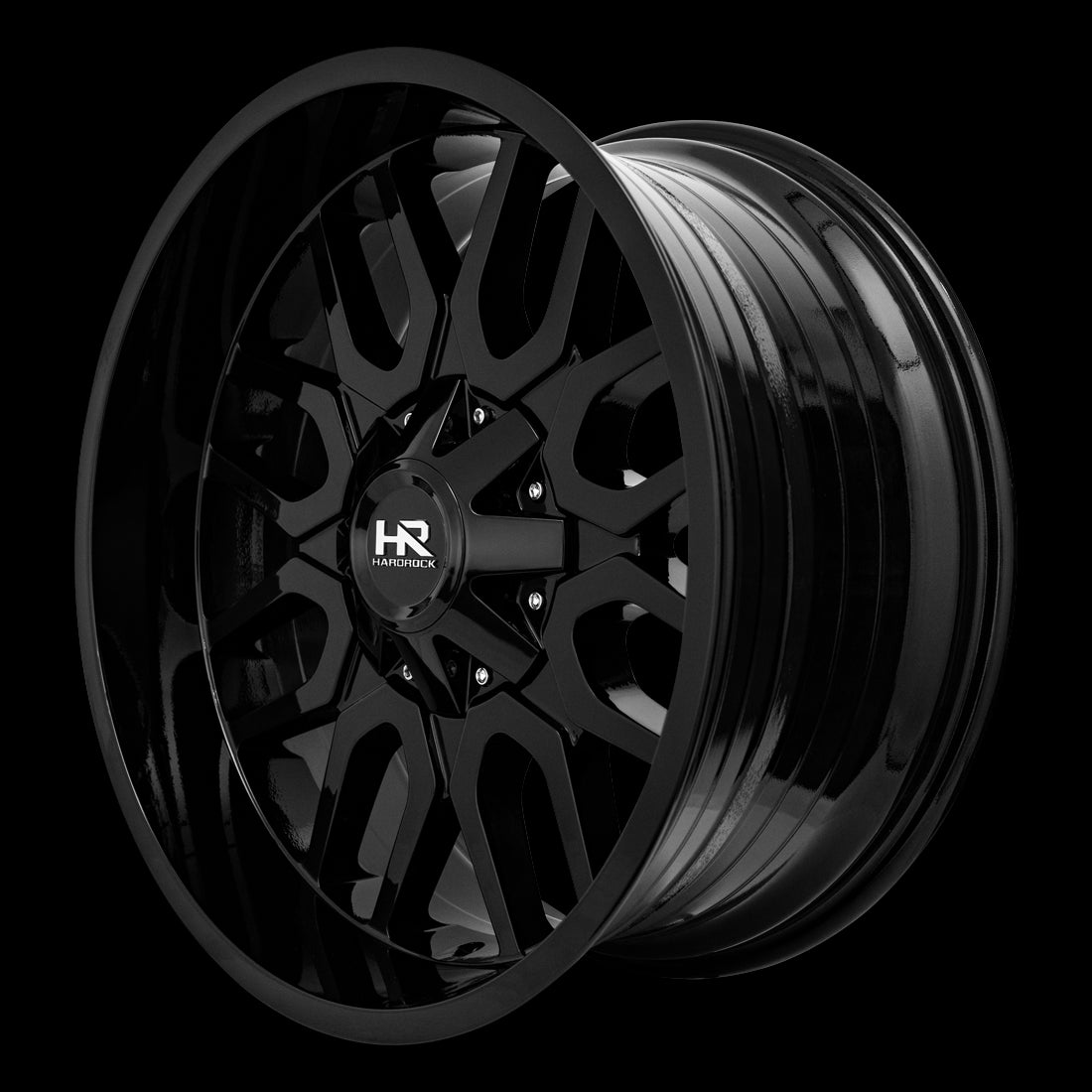 22x10 Hardrock Commander Gloss Black 6x135/139.7 ET-25 wheel/rim - 0