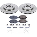 PowerStop OE Stock Replacement Low-Dust Ceramic Brake Pad and Rotor Kit