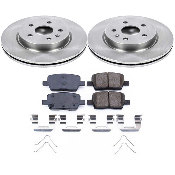PowerStop OE Stock Replacement Low-Dust Ceramic Brake Pad and Rotor Kit