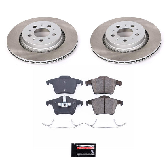 PowerStop Semi-Coated Rotor and Low-Dust Ceramic Brake Pad Kit