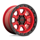 20X9 KMC KM548 CHASE Candy Red With Black Lip 8X180 ET18 wheel/rim