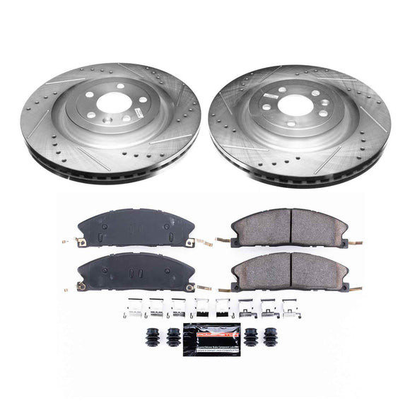 PowerStop Z23 Daily Driver Carbon-Fiber Ceramic Brake Pad and Drilled & Slotted