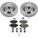 PowerStop OE Stock Replacement Low-Dust Ceramic Brake Pad and Rotor Kit