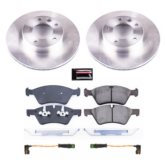 PowerStop OE Stock Replacement Low-Dust Ceramic Brake Pad and Rotor Kit