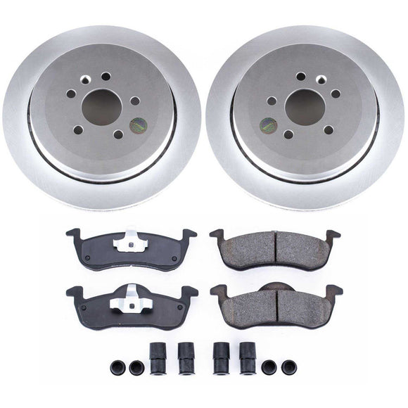 PowerStop Genuine Geomet Coated Rotor and Low-Dust Ceramic Brake Pad Kit