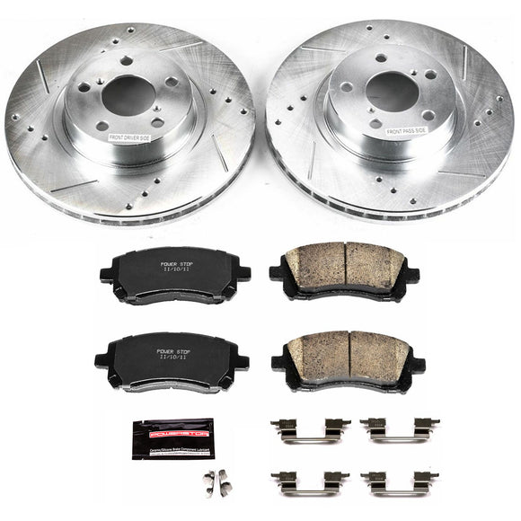 PowerStop Z23 Daily Driver Carbon-Fiber Ceramic Brake Pad and Drilled & Slotted