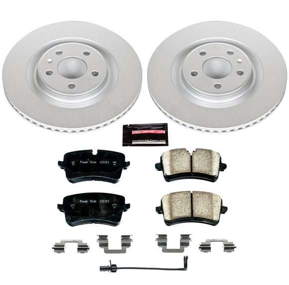 PowerStop Genuine Geomet Coated Rotor and Carbon-Fiber Ceramic Brake Pad Kit