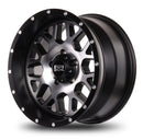 17x9 Mudder Trucker MT859 Mutiny Black Machined 5x127 5x5 ET-12 Wheel Rim-5