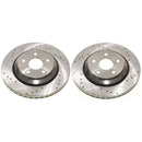PowerStop Evolution Drilled Slotted Rotors Pair Rear For Dodge Durango