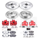 PowerStop Z26 Street Performance Ceramic Brake Pad, Drilled Slotted Rotor, and C