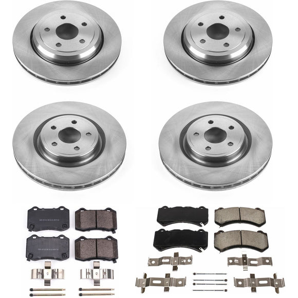 PowerStop OE Stock Replacement Low-Dust Ceramic Brake Pad and Rotor Kit