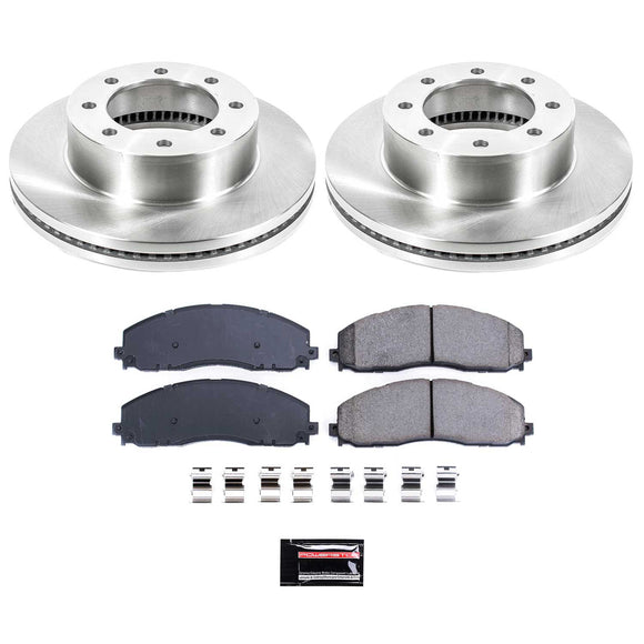 PowerStop OE Stock Replacement Low-Dust Ceramic Brake Pad and Rotor Kit
