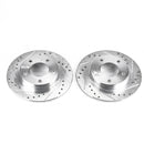 PowerStop Evolution Drilled Slotted Rotors Pair Rear For Ford Probe