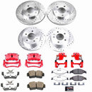 PowerStop Z26 Street Performance Ceramic Brake Pad, Drilled Slotted Rotor, and C
