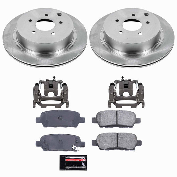 PowerStop OE Stock Replacement Low-Dust Ceramic Brake Pad, Rotor and Caliper Kit