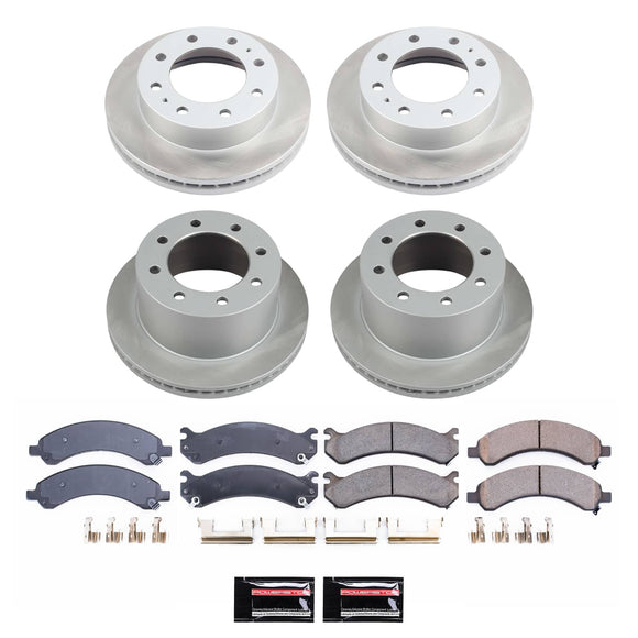 PowerStop Semi-Coated Rotor and Low-Dust Ceramic Brake Pad Kit