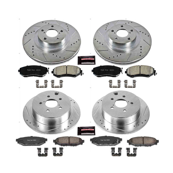 PowerStop Z23 Daily Driver Carbon-Fiber Ceramic Brake Pad and Drilled & Slotted