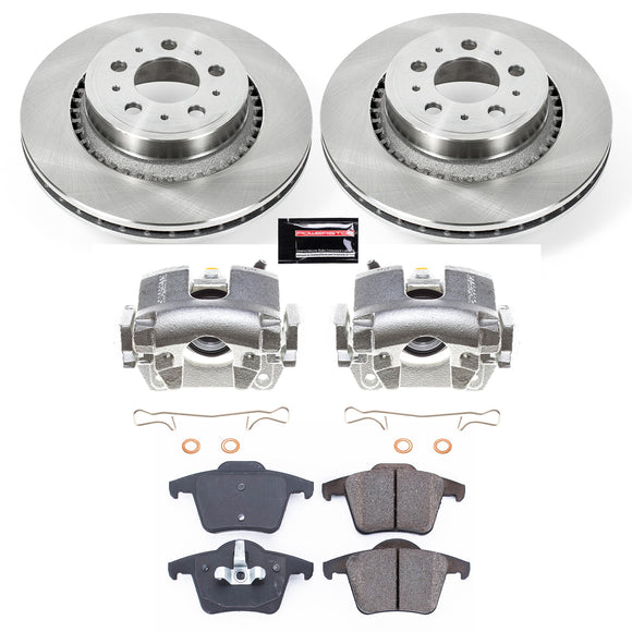 PowerStop OE Stock Replacement Low-Dust Ceramic Brake Pad, Rotor and Caliper Kit