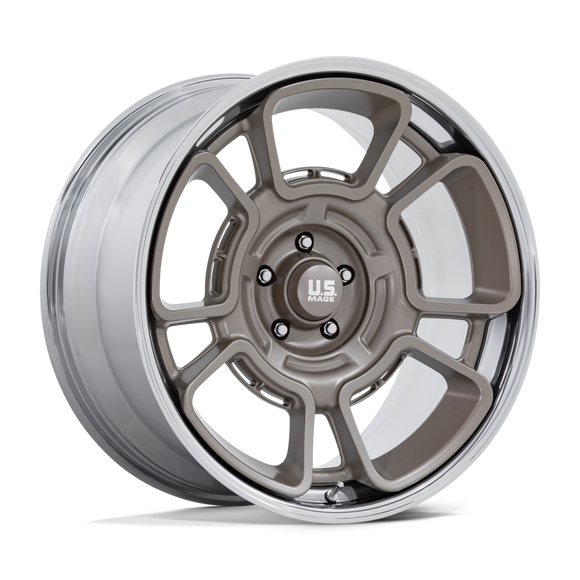 20x10 US Mag UC147 Flagstaff Pewter With Chrome Lip 5x127 ET6 CB78.1 Wheel