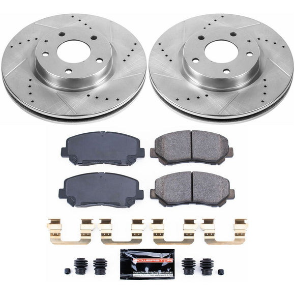 PowerStop Z23 Daily Driver Carbon-Fiber Ceramic Brake Pad and Drilled & Slotted