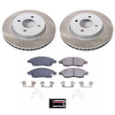 PowerStop Semi-Coated Rotor and Low-Dust Ceramic Brake Pad Kit