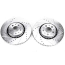 PowerStop Evolution Drilled Slotted Rotors Pair Front For Volvo XC90