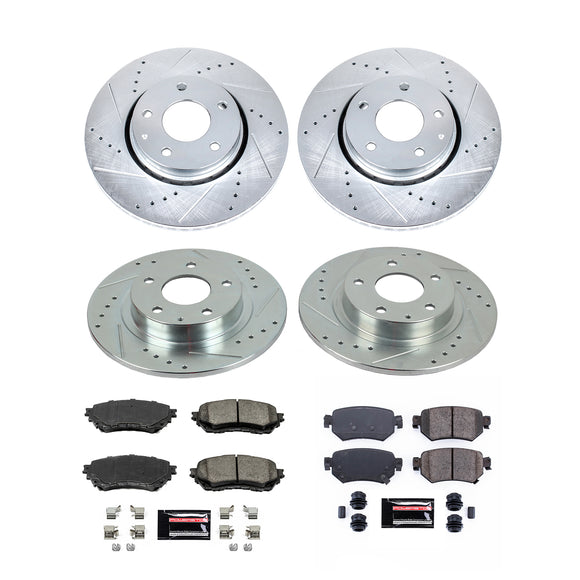 PowerStop Z23 Daily Driver Carbon-Fiber Ceramic Brake Pad and Drilled & Slotted