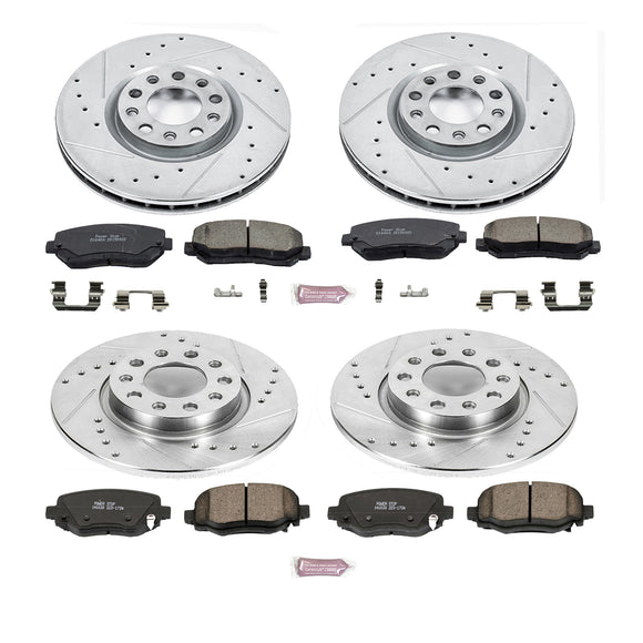 PowerStop Z23 Daily Driver Carbon-Fiber Ceramic Brake Pad and Drilled & Slotted