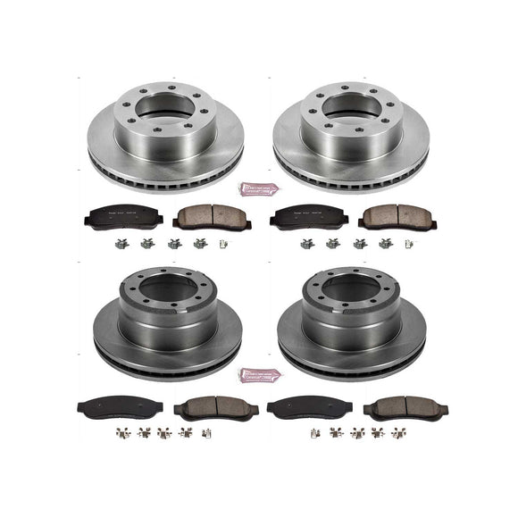 PowerStop OE Stock Replacement Low-Dust Ceramic Brake Pad and Rotor Kit