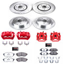 PowerStop Z26 Street Performance Ceramic Brake Pad, Drilled Slotted Rotor, and C