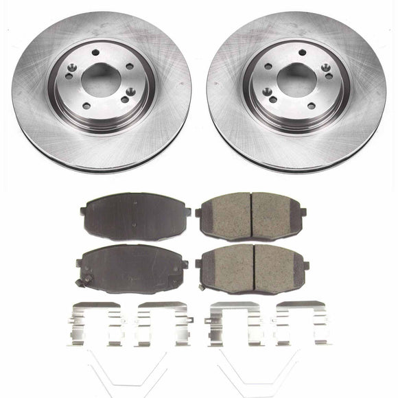 PowerStop OE Stock Replacement Low-Dust Ceramic Brake Pad and Rotor Kit