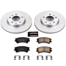 PowerStop Genuine Geomet Coated Rotor and Low-Dust Ceramic Brake Pad Kit