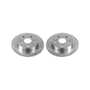 PowerStop Evolution Drilled Slotted Rotors Pair Rear For Saab 9-5