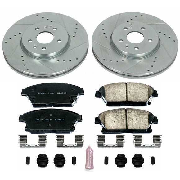 PowerStop Z23 Daily Driver Carbon-Fiber Ceramic Brake Pad and Drilled & Slotted