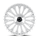 22x9.5 Dolce ROMA Glossy Sliver Brush Face Wheel 6x135 ET18 CB106.2