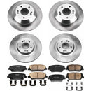 PowerStop OE Stock Replacement Low-Dust Ceramic Brake Pad and Rotor Kit