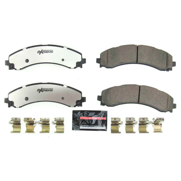 PowerStop Z36 Truck And Tow Carbon-Fiber Ceramic Brake Pads With Hardware