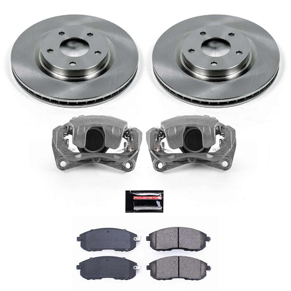 PowerStop OE Stock Replacement Low-Dust Ceramic Brake Pad, Rotor and Caliper Kit