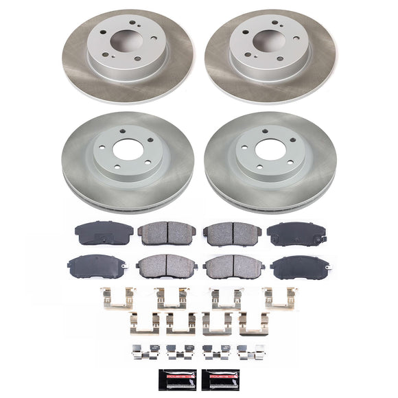 PowerStop Semi-Coated Rotor and Low-Dust Ceramic Brake Pad Kit