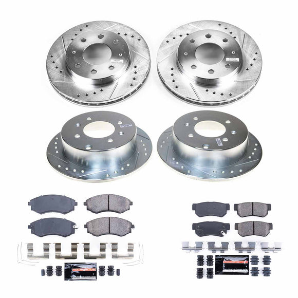 PowerStop Z23 Daily Driver Carbon-Fiber Ceramic Brake Pad and Drilled & Slotted