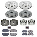 PowerStop OE Stock Replacement Low-Dust Ceramic Brake Pad, Rotor and Caliper Kit