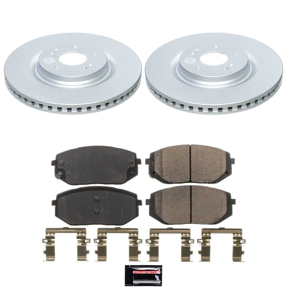 Genuine Geomet Coated Rotor and Low-Dust Ceramic Brake Pad Kit