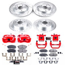 PowerStop Z23 Daily Driver Carbon-Fiber Ceramic Pads Drilled & Slotted Rotor & C