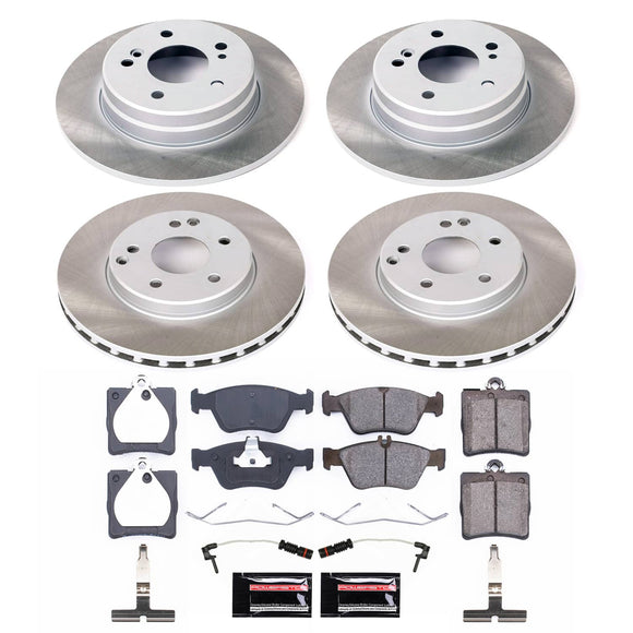 PowerStop Semi-Coated Rotor and Low-Dust Ceramic Brake Pad Kit