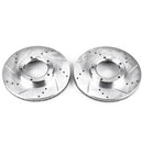PowerStop Evolution Drilled Slotted Rotors Pair Front For Toyota Tacoma