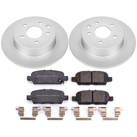 PowerStop Genuine Geomet Coated Rotor and Low-Dust Ceramic Brake Pad Kit